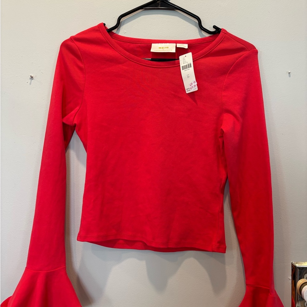 Red Long Sleeve Top by Maeve